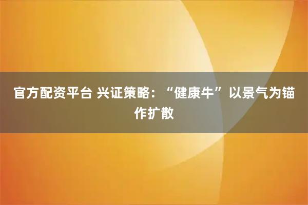 官方配资平台 兴证策略：“健康牛” 以景气为锚作扩散