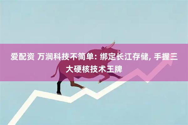 爱配资 万润科技不简单: 绑定长江存储, 手握三大硬核技术王牌