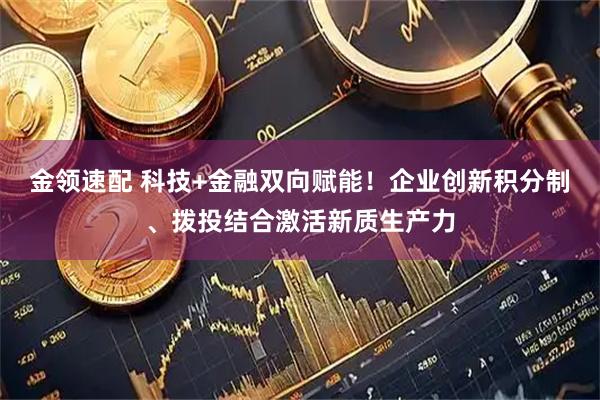 金领速配 科技+金融双向赋能！企业创新积分制、拨投结合激活新质生产力